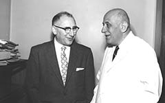 Beth Israel began clinical trials to prove efficacy of methadone treatment. Drs. Hans Popper and Fenton Schaffner are considered the founding fathers of hepatology. Popper became the Mount Sinai School of Medicine’s first dean of Academic Affairs.