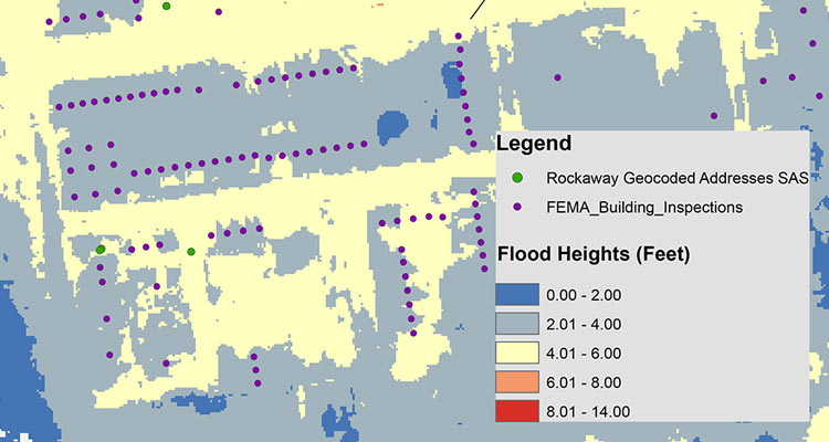 Photo map of the Rockaways with data points