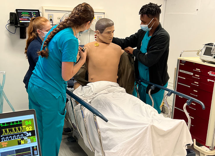 Image of nurses doing simulation