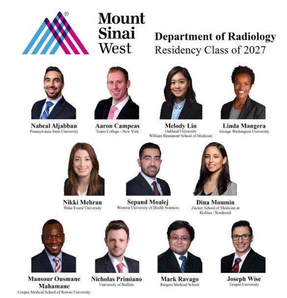 MSW Radiology Residents Class of 2027