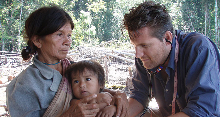 Dr. Henning with patient in Peru