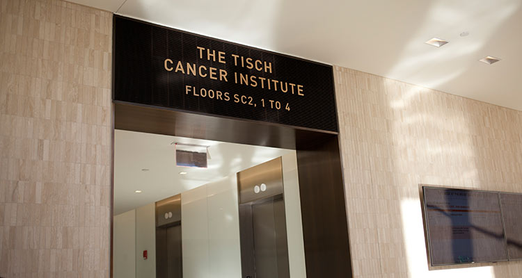 Entrance to Tisch Cancer Institute 