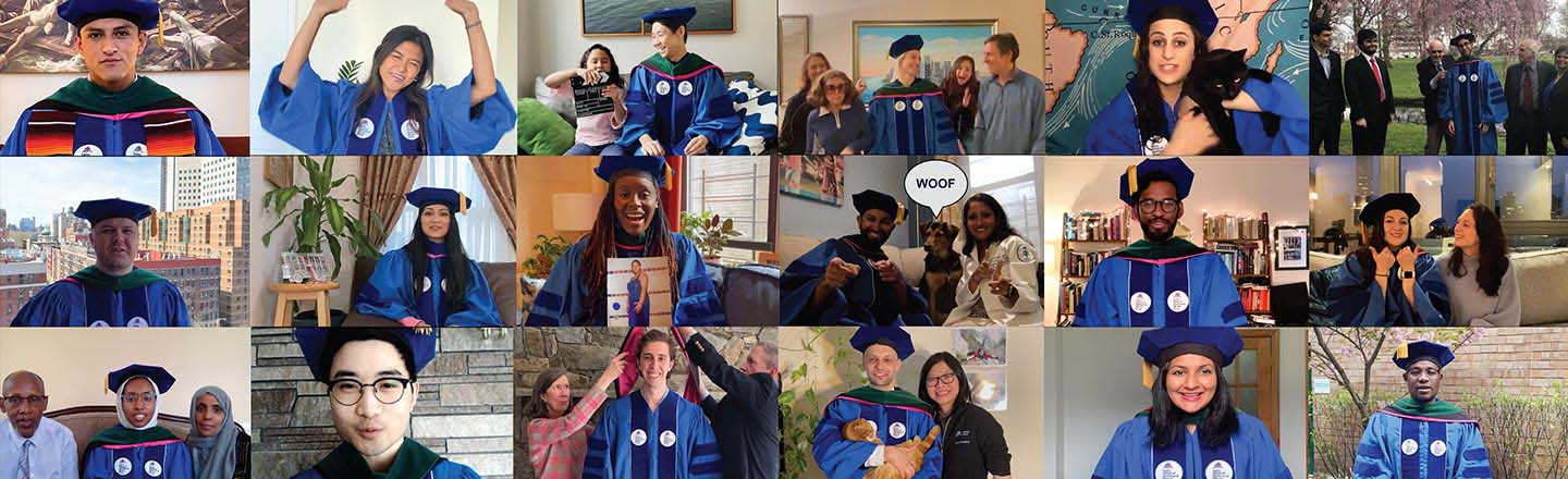 Students graduate virtually with their medical degrees and PhDs