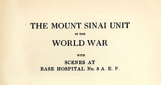 The Story of the First Fifty Years of The Mount Sinai Hospital 1852 - 1902