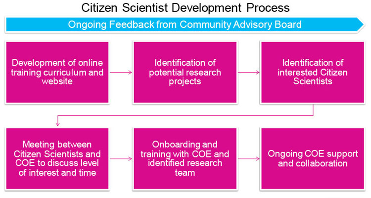 citizen scientist development process graphic