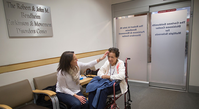 Image of patients at the Robert and John Bendheim Parkinson and Movement Disorder Center